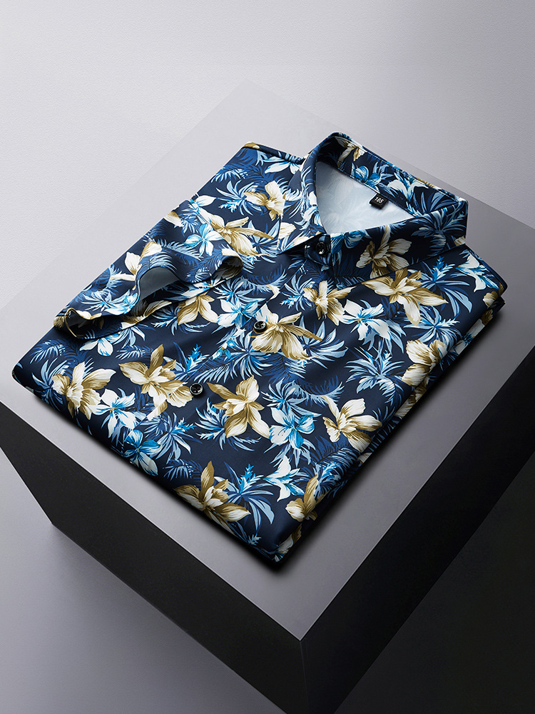 Vintage Hawaiian Floral Shirt - 12XL 7XL 6XL Plus ขนาดชายเสื้อสบายๆหลวม Casual