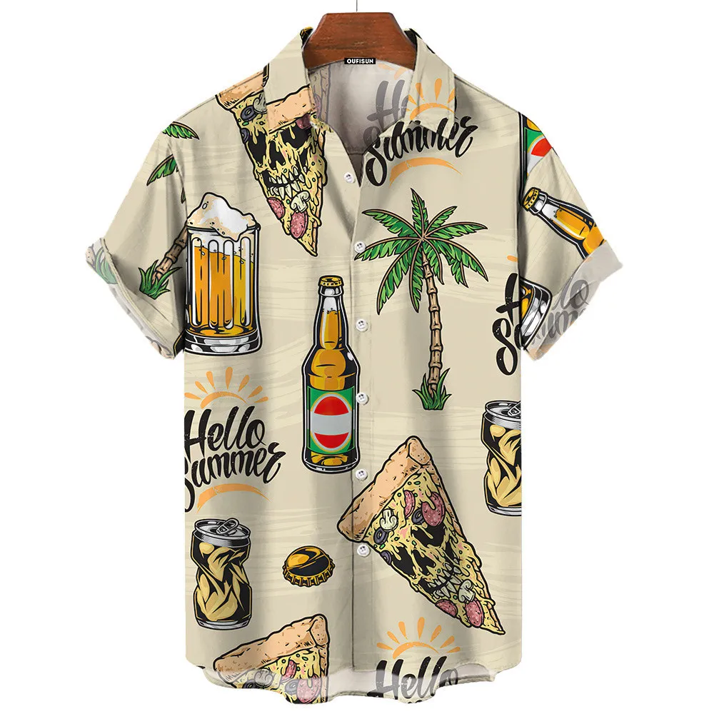 เสื้อเชิ้ตฮาวายสไตล์เรโทรสำหรั - Vintage Hawaiian Floral Shirt บทวิจารณ์และราคา