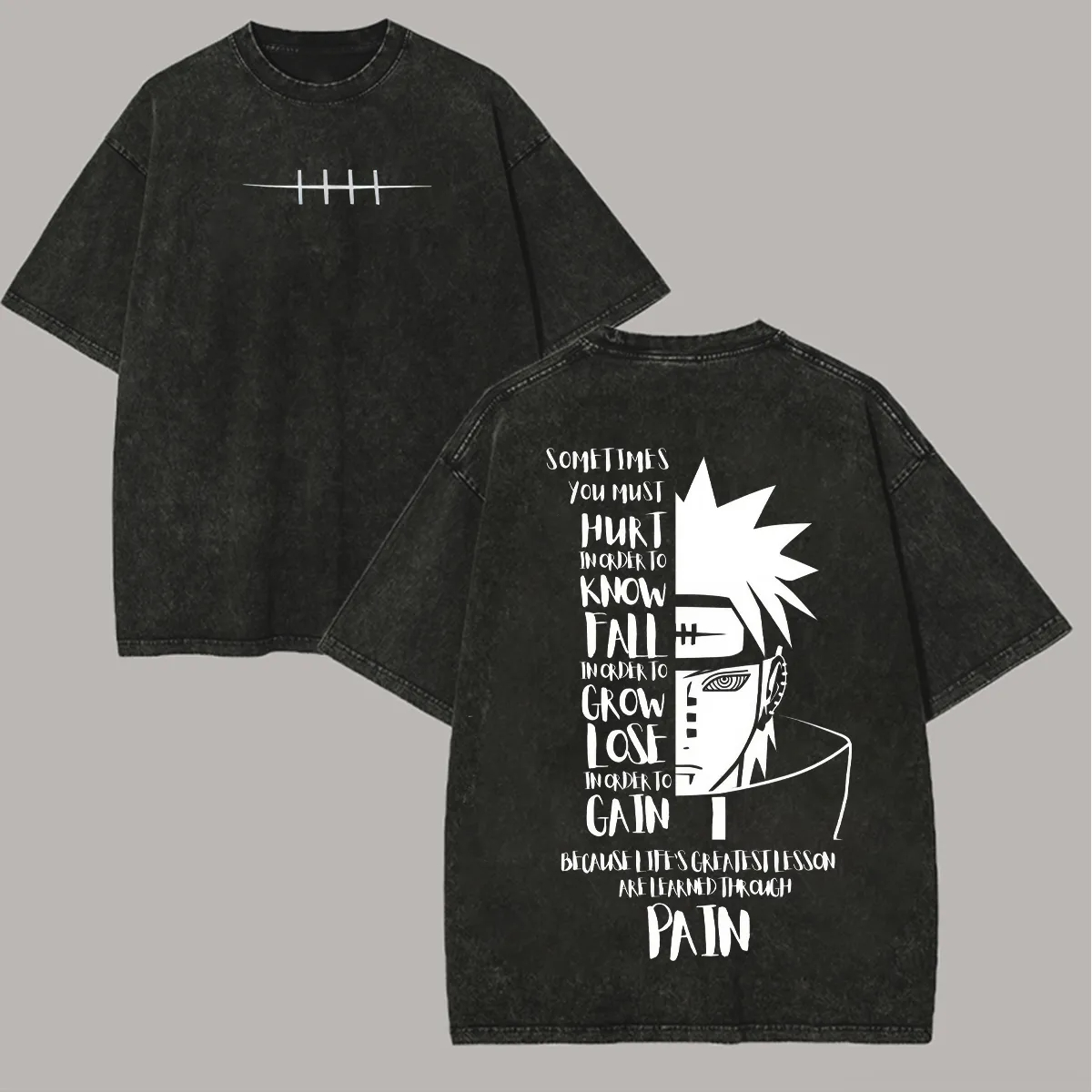 เสื้อยืด นารูโตะ ศิสุย อุจิฮะ  - Acid Wash Vintage Graphic T Shirt บทวิจารณ์และราคา