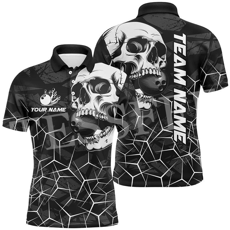 เสื้อโปโลแขนสั้นสไตล์ฮาราจูกุเ - Short Sleeve Bowling Shirt Retro บทวิจารณ์และราคา