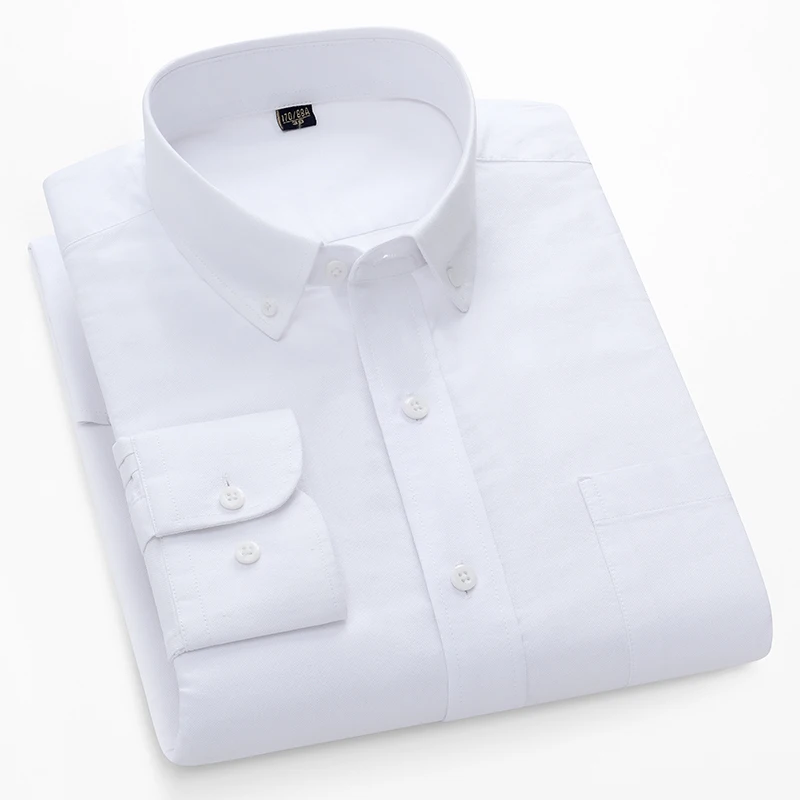 เสื้อเชิ้ตแขนยาวผ้าอ็อกซ์ฟอร์ด - Oxford Cotton Casual Shirt Business บทวิจารณ์และราคา