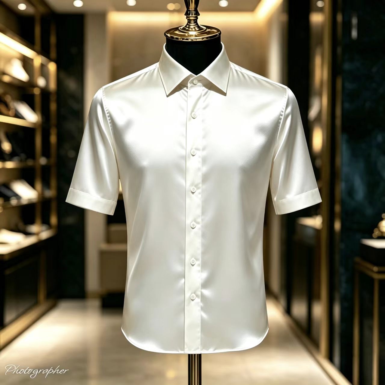 Men's Solid Color Satin Short- - Mens Satin Silk Dress Shirt บทวิจารณ์และราคา