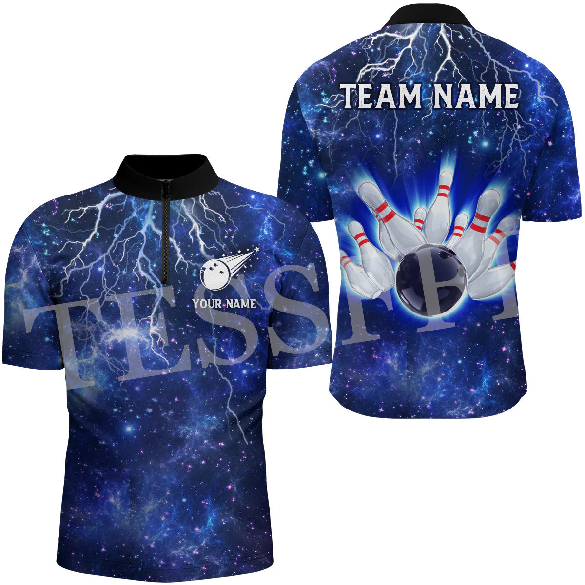 เสื้อโปโลแขนสั้นพิมพ์ลายสำหรับ - Short Sleeve Bowling Shirt Retro บทวิจารณ์และราคา
