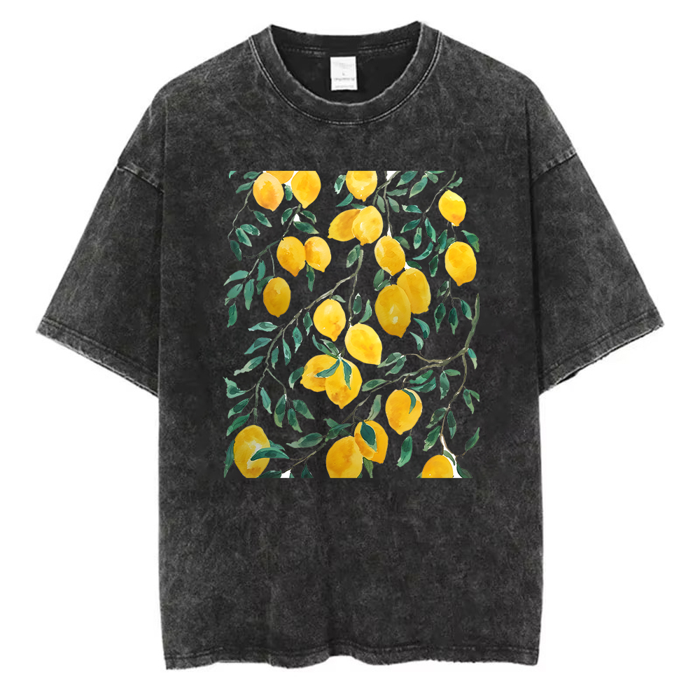 เสื้อยืดคอตตอนวินเทจลายกราฟิกต - Acid Wash Vintage Graphic T Shirt บทวิจารณ์และราคา