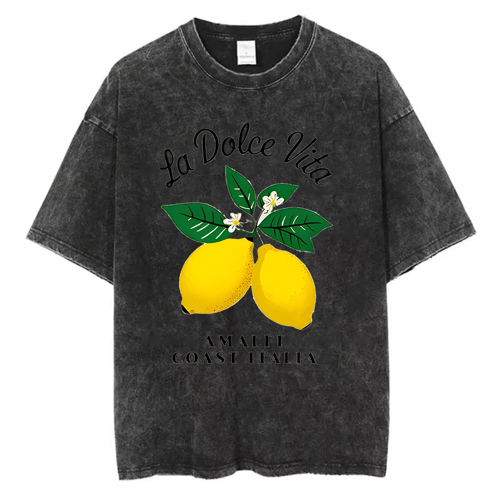 เสื้อยืดคอตตอนวินเทจลายกราฟิกต - Acid Wash Vintage Graphic T Shirt บทวิจารณ์และราคา