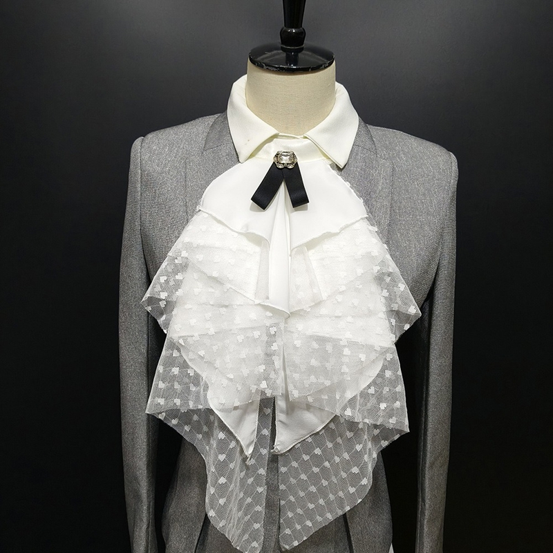 ปกเสื้อปลอมแบบถอดได้ ลายลูกไม้ - Shirts บทวิจารณ์และราคา