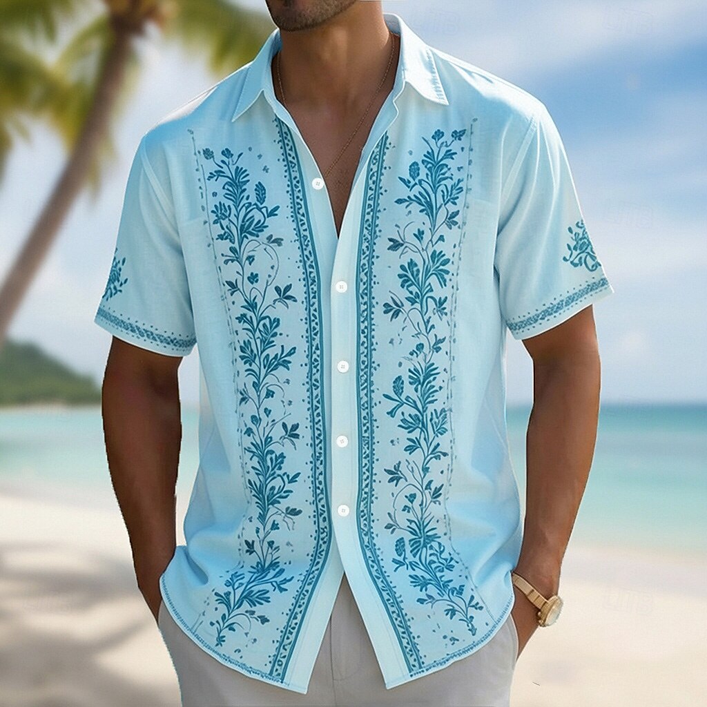 เสื้อเชิ้ตฮาวายพิมพ์ลาย 3 มิติ - Vintage Hawaiian Floral Shirt บทวิจารณ์และราคา
