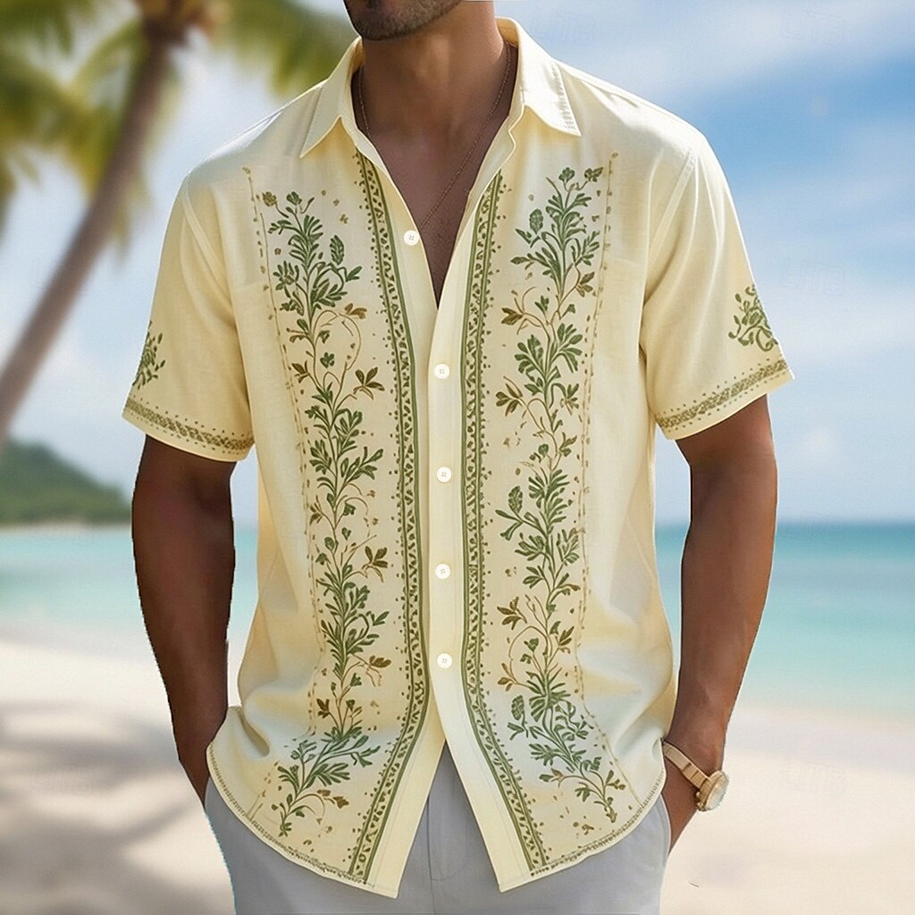 เสื้อเชิ้ตฮาวายพิมพ์ลาย 3 มิติ - Vintage Hawaiian Floral Shirt บทวิจารณ์และราคา