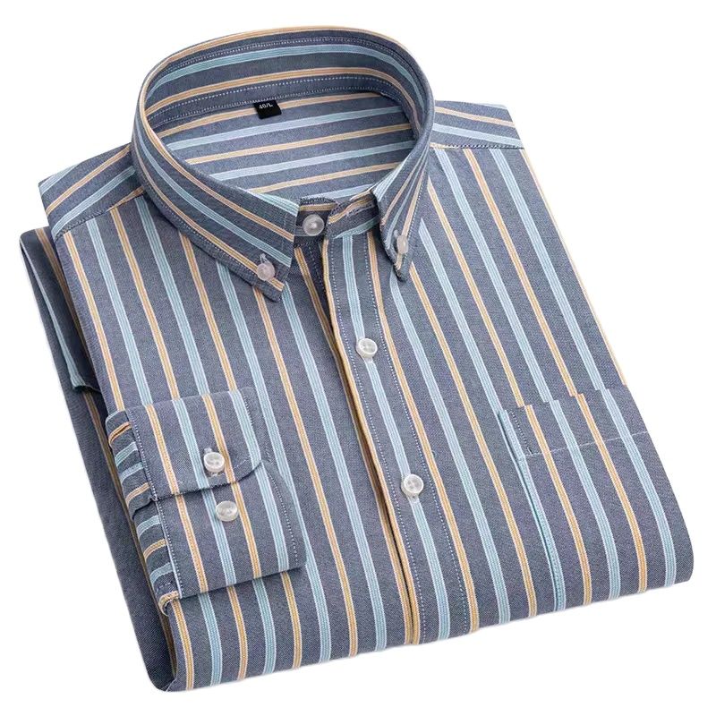 เสื้อเชิ้ตผู้ชายไซส์ใหญ่พิเศษ  - Oxford Cotton Casual Shirt Business บทวิจารณ์และราคา