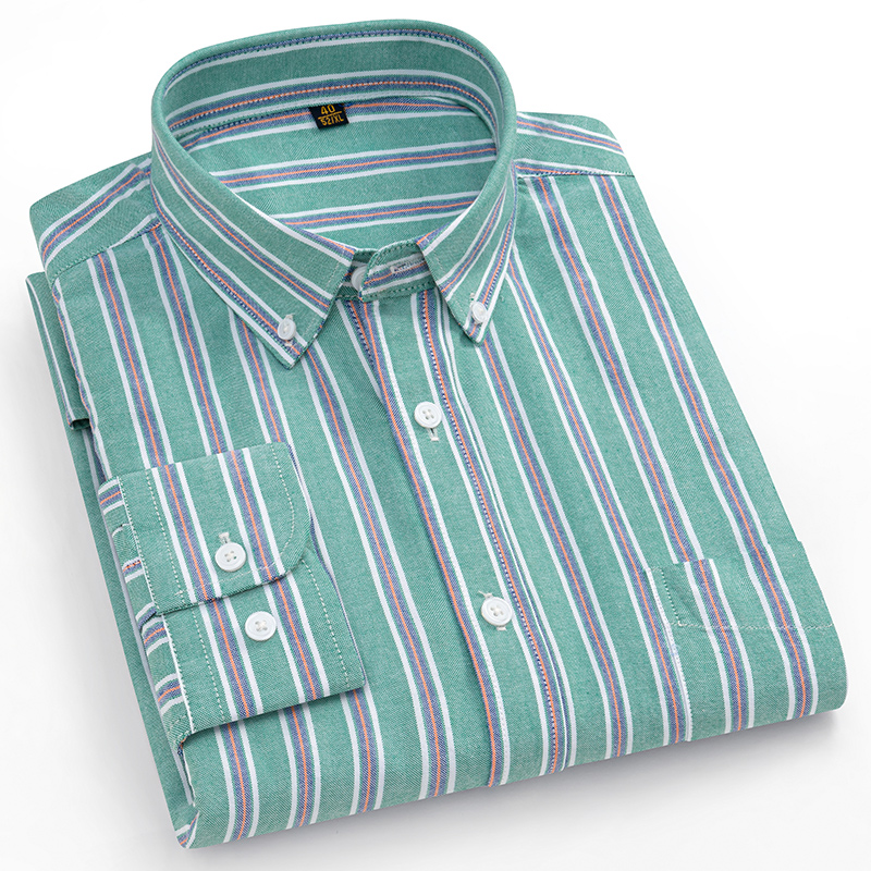 เสื้อเชิ้ตผู้ชายไซส์ใหญ่พิเศษ  - Oxford Cotton Casual Shirt Business บทวิจารณ์และราคา
