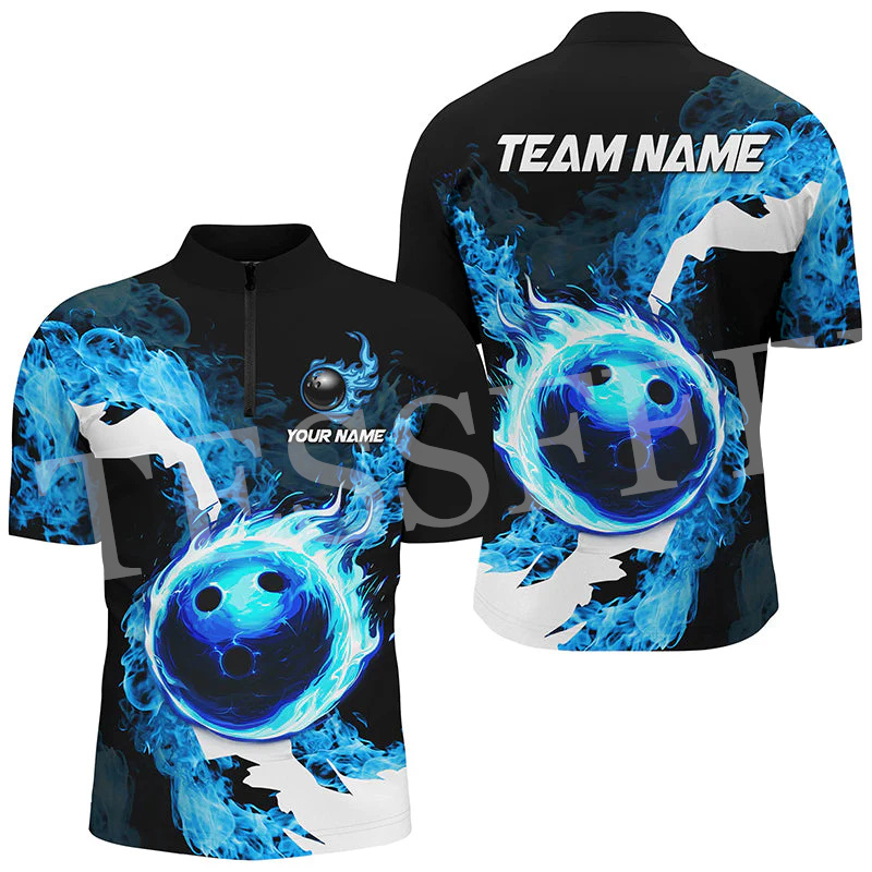 เสื้อโปโลแขนสั้นพิมพ์ลายสำหรับ - Short Sleeve Bowling Shirt Retro บทวิจารณ์และราคา